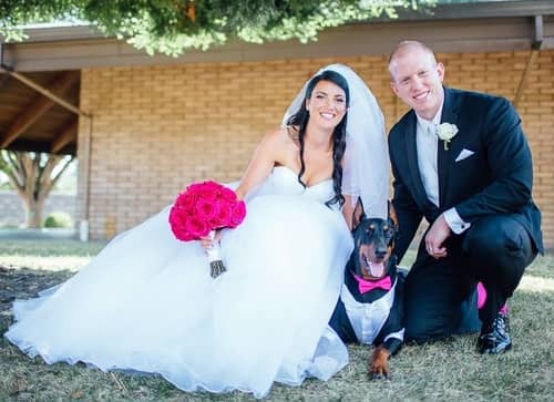Cooper on our wedding day.