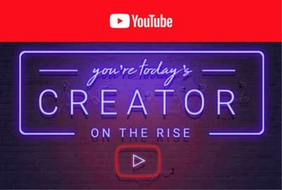 YouTube Creator on the Rise logo.